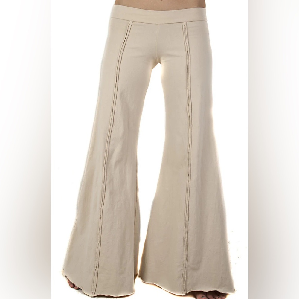 Om Gaia Tree Wide Leg Mangaa Pants in Cream - Large
